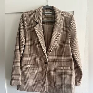 Z Supply Plaid Beige Blazer